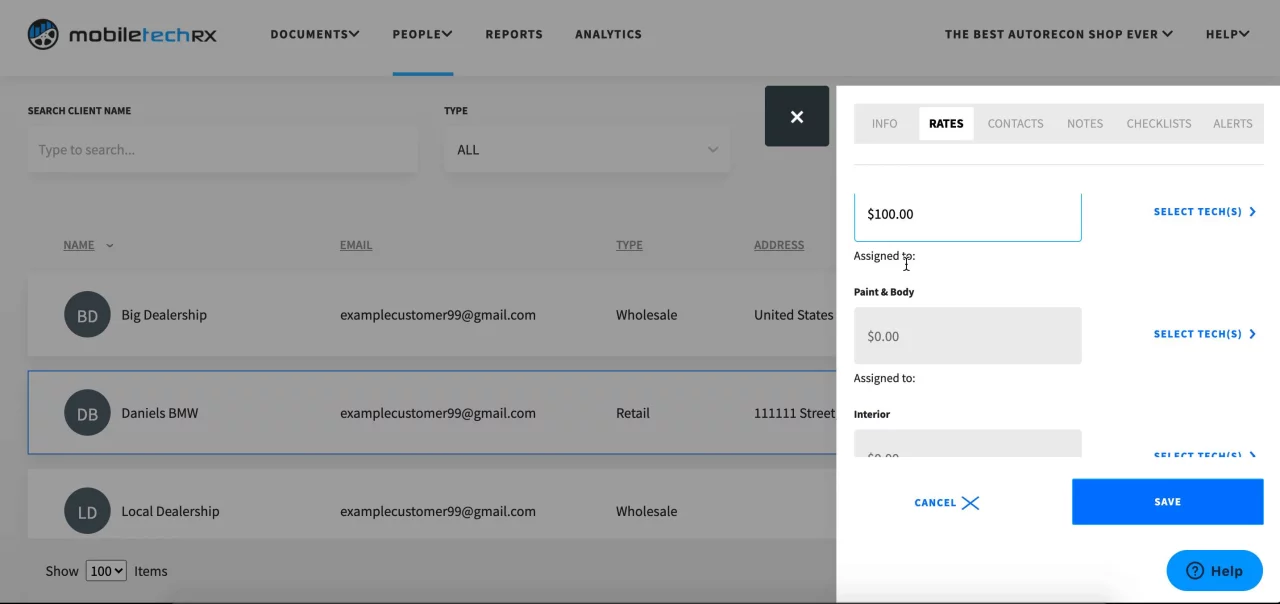 screenshot of Mobile Tech RX